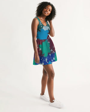Drop leaf Women's All-Over Print Scoop Neck Skater Dress
