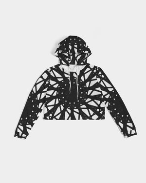 Black Hole Son Women's All-Over Print Cropped Hoodie
