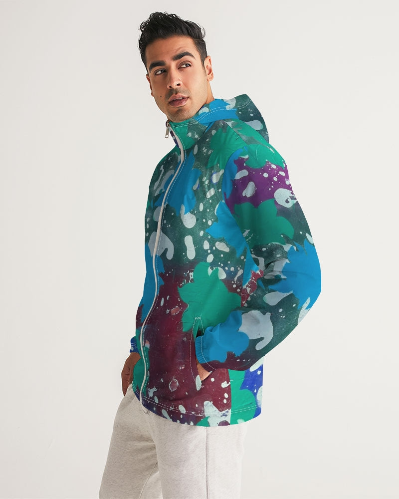 Drop leaf Men's All-Over Print Windbreaker