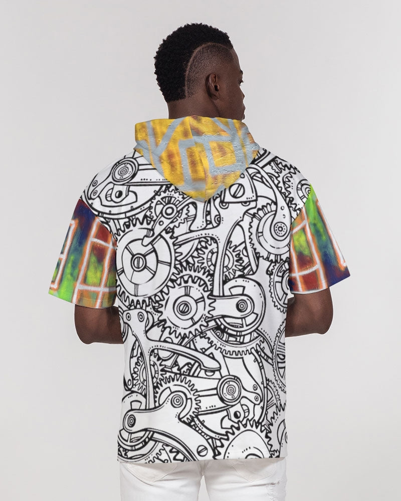 GEAR GEAR Men's All-Over Print Premium Heavyweight Short Sleeve Hoodie
