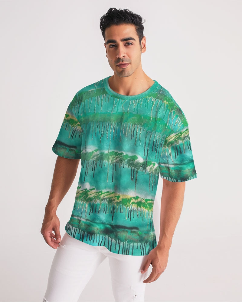 Malachite Men's All-Over Print Premium Heavyweight Tee