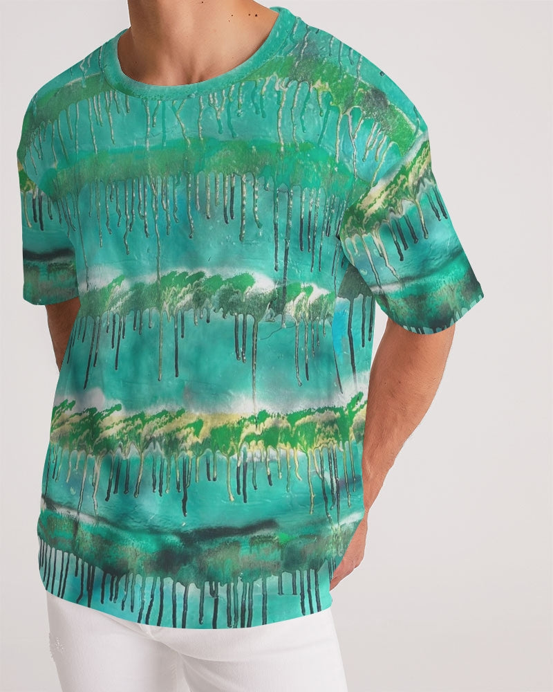 Malachite Men's All-Over Print Premium Heavyweight Tee
