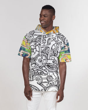 GEAR GEAR Men's All-Over Print Premium Heavyweight Short Sleeve Hoodie