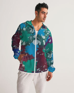 Drop leaf Men's All-Over Print Windbreaker