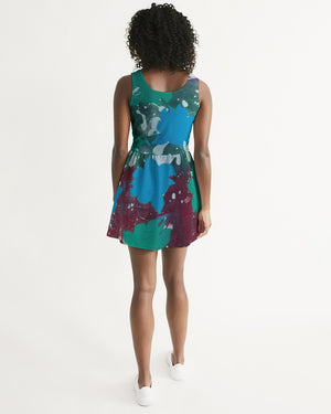 Drop leaf Women's All-Over Print Scoop Neck Skater Dress