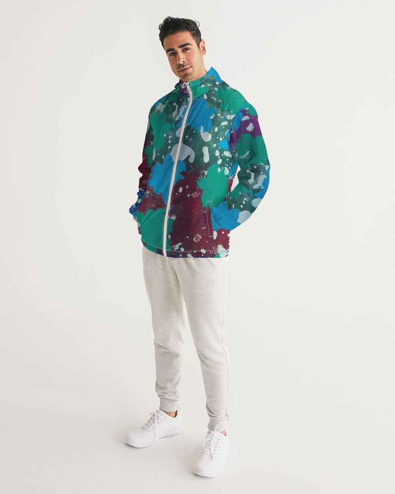 Drop leaf Men's All-Over Print Windbreaker