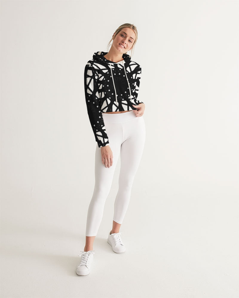 Black Hole Son Women's All-Over Print Cropped Hoodie