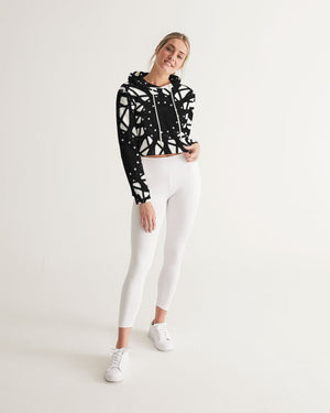 Black Hole Son Women's All-Over Print Cropped Hoodie