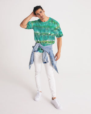 Malachite Men's All-Over Print Premium Heavyweight Tee