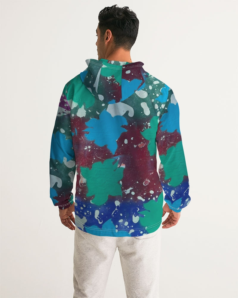 Drop leaf Men's All-Over Print Windbreaker
