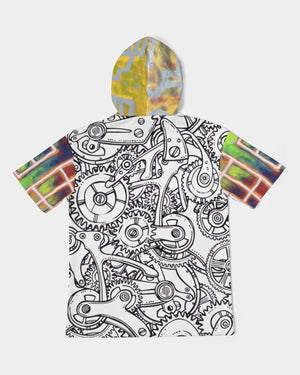 GEAR GEAR Men's All-Over Print Premium Heavyweight Short Sleeve Hoodie