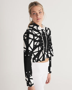 Black Hole Son Women's All-Over Print Cropped Hoodie