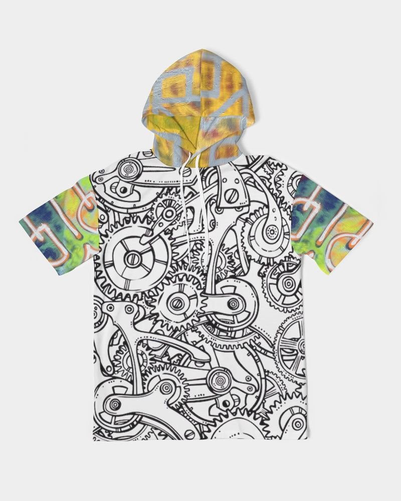 GEAR GEAR Men's All-Over Print Premium Heavyweight Short Sleeve Hoodie