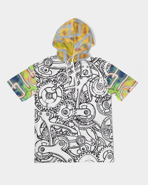 GEAR GEAR Men's All-Over Print Premium Heavyweight Short Sleeve Hoodie