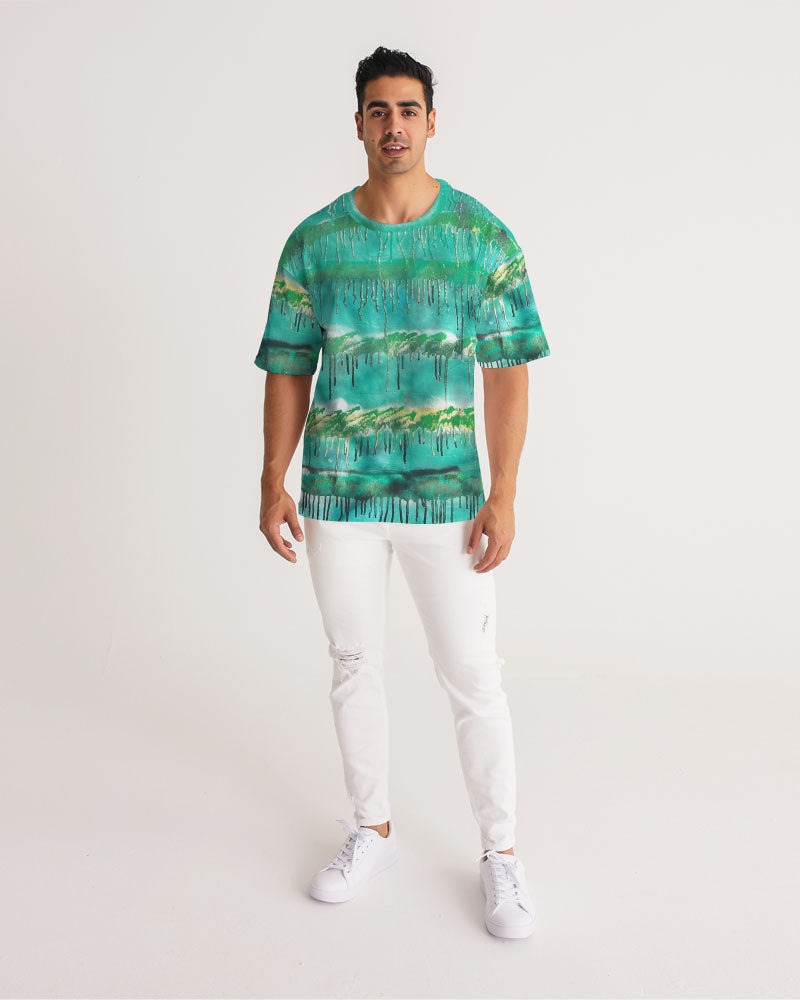 Malachite Men's All-Over Print Premium Heavyweight Tee