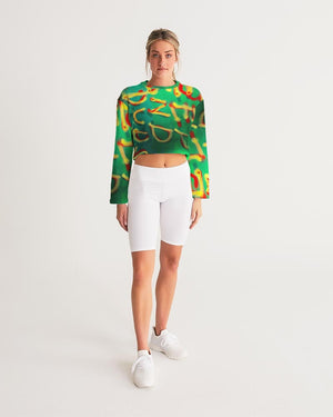 Deep end paint Women's Cropped Sweatshirt