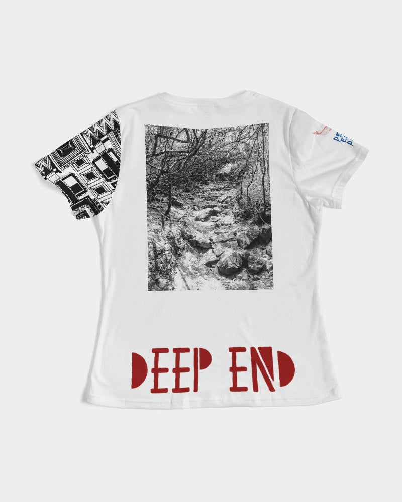 Deep End Tee: Collaborating Artist @lovingallcreation Women's Tee