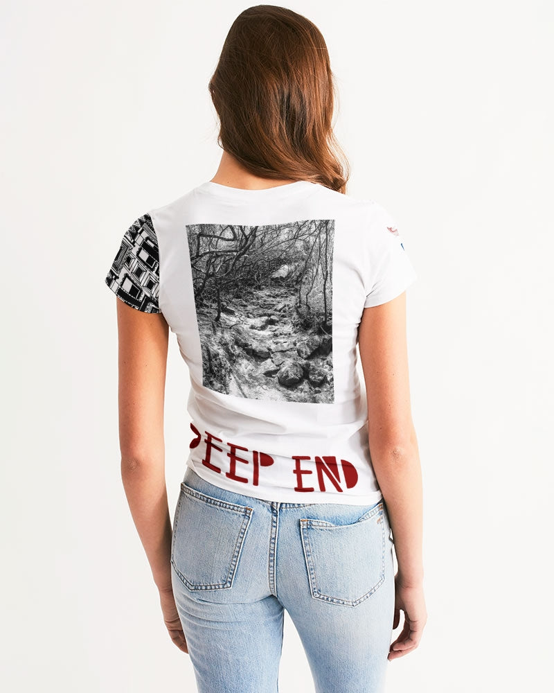 Deep End Tee: Collaborating Artist @lovingallcreation Women's Tee