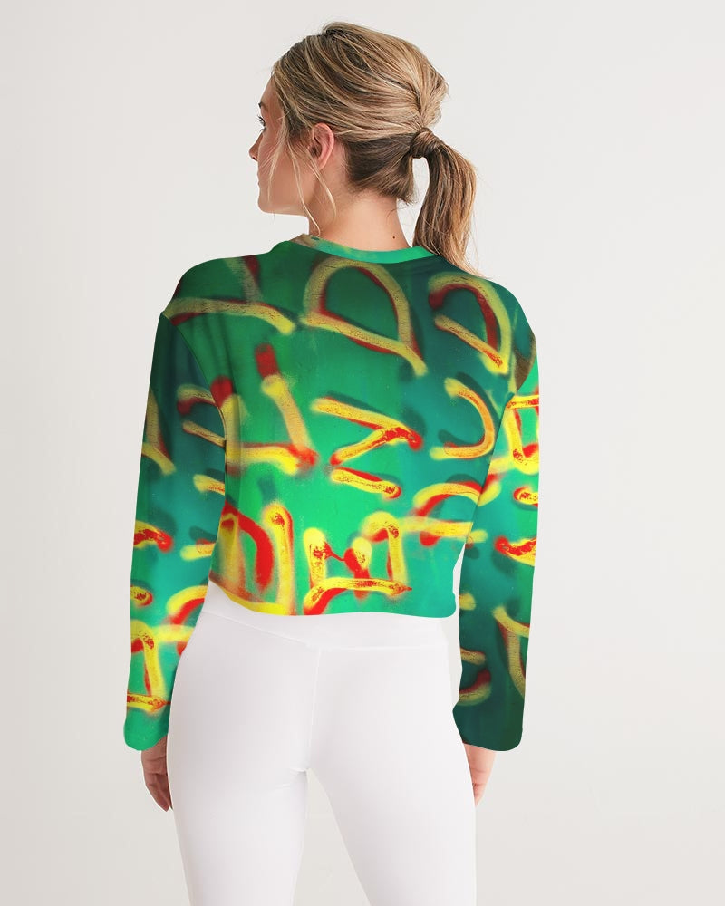 Deep end paint Women's Cropped Sweatshirt